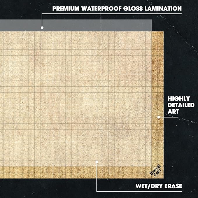 DUNGEON CRAFT Jungle City Pack – Waterproof Glossy 33x24 in Map for DND & RPG – Compatible with Fallen Kingdom and Jungles of Dread