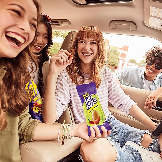 Takis Chile Limon Hot Nuts 15.02 oz Sharing Size Resealable Bag, Chili Pepper & Lime Flavored Mild Spicy Double-Crunch Peanuts