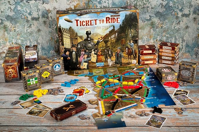 Ticket to Ride Legacy: Legends of The West Board Game - The Ultimate Train Adventure! Strategy Game, Family Game for Kids & Adults, Ages 10+, 2-5 Players, 20-90 Min Playtime, Made by Days of Wonder
