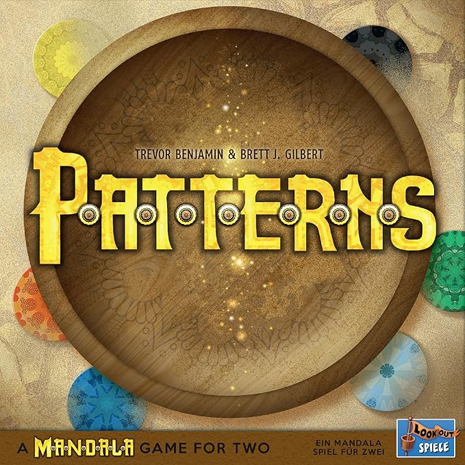 Patterns: A Mandala Game - Engaging Strategy Board Game with Unique Tea Towel Play Mat, Fun Family Game for Kids and Adults, Ages 10+, 2 Players, 15 Minute Playtime, Made by Lookout Games