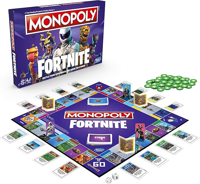 Hasbro Monopoly: Fortnite Edition Board Game Inspired by Fortnite Video Game Ages 13 and Up, Nylon/a, 4.1 x 40 x 26.6 cm