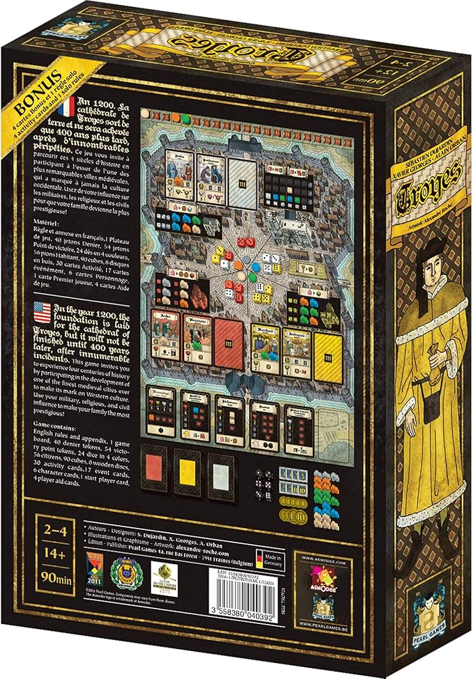 Pearl Games Troyes Board Game - Experience The Richness of Medieval France in This Acclaimed Strategy Game! Family Game for Kids and Adults, Ages 14+, 2-4 Players, 90 Minute Playtime, Made