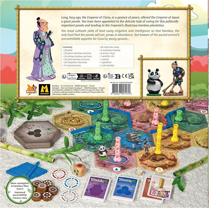 Takenoko Board Game - Bamboo Garden Strategy Game with Panda Miniatures, Fun Family Game for Kids & Adults, Ages 8+, 2-4 Players, 45 Minute Playtime, Made by Surfin' Meeple