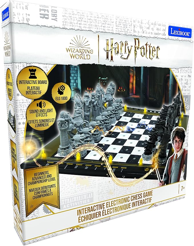 Lexibook Harry Potter® Electronic Chess Game with Tactile Keyboard and Light and Sound Effects, 32 Pieces, 64 Levels of Difficulty, Family Board Game, CG3000HP