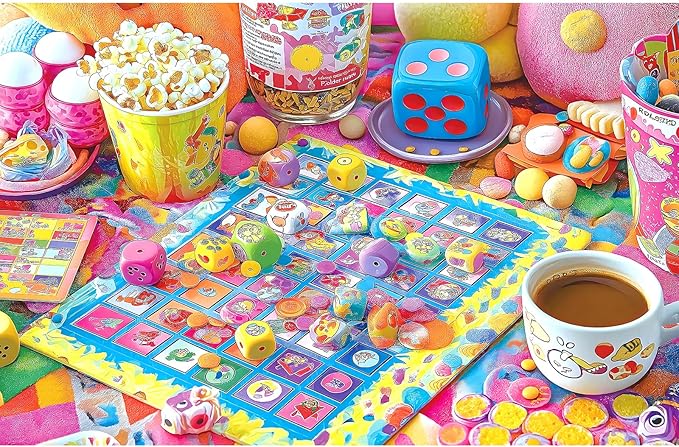 500 Piece Jigsaw Puzzle for Adults Colorful Board Game Scene Fun & Challenging Puzzles 500 Pieces with Letters on Back Family Game Night Jigsaw Puzzle for Adults and Seniors (23x15 Inch)