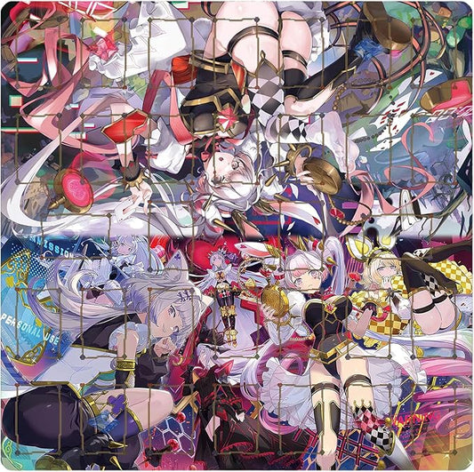 Card Rubber Mat - 2 Player, Square playmat for Gamer 60x60cm/23.6x23.6inch (Maliss)