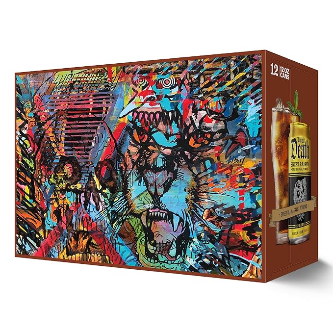 Liquid Death, Sweet Reaper Iced Tea, 12-Pack (12 oz Cans), Southern Style Sweet Tea, Low Calorie, No Artificial Sweeteners, B12 & B6 Vitamins