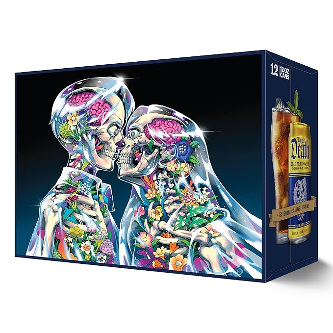 Liquid Death, Dead Billionaire Iced Tea, 12-Pack (12 oz Cans), Half Lemonade Half Black Tea, Low Calorie, No Artificial Sweeteners, B12 & B6 Vitamins