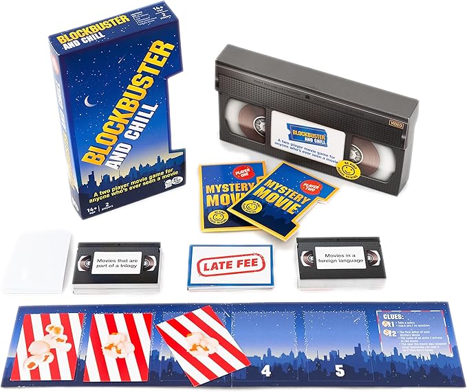 Blockbuster and Chill: 2 Player Movie Board Game For Adults and Families