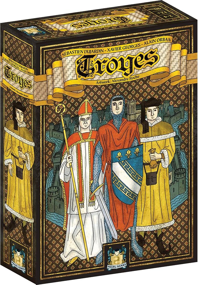 Pearl Games Troyes Board Game - Experience The Richness of Medieval France in This Acclaimed Strategy Game! Family Game for Kids and Adults, Ages 14+, 2-4 Players, 90 Minute Playtime, Made
