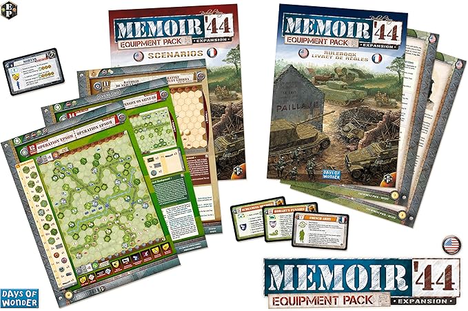 Memoir '44 Equipment Pack Board Game EXPANSION - Unleash the Power of WWII Weapons! Strategy Game for Kids & Adults, Ages 8+, 2 Players, 30-60 Minute Playtime, Made by Days of Wonder