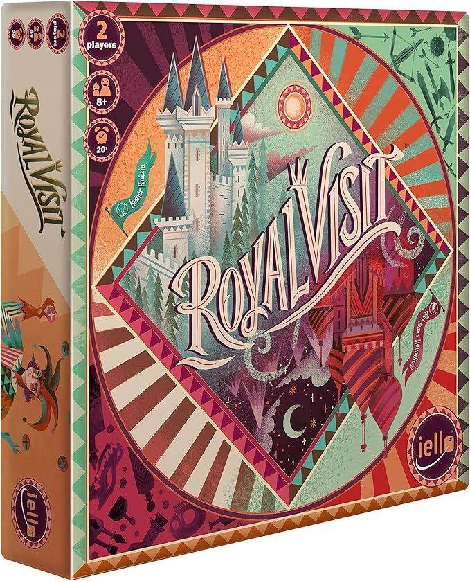 IELLO: Royal Visit, Strategy Board Game, Bring The King to Your Castle, Become a Legend in The Valley, Made for 2 Players, for Ages 8 and Up