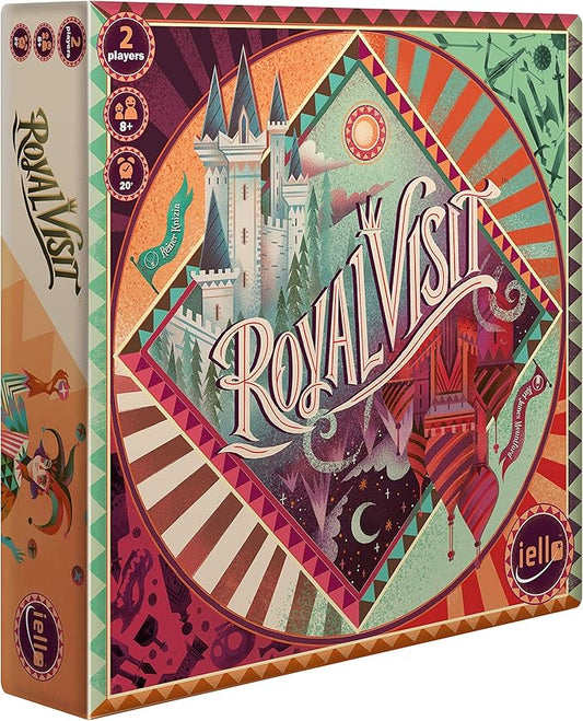 IELLO: Royal Visit, Strategy Board Game, Bring The King to Your Castle, Become a Legend in The Valley, Made for 2 Players, for Ages 8 and Up