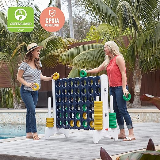 ECR4Kids Jumbo 4-To-Score, Giant Game, Blue/Gold