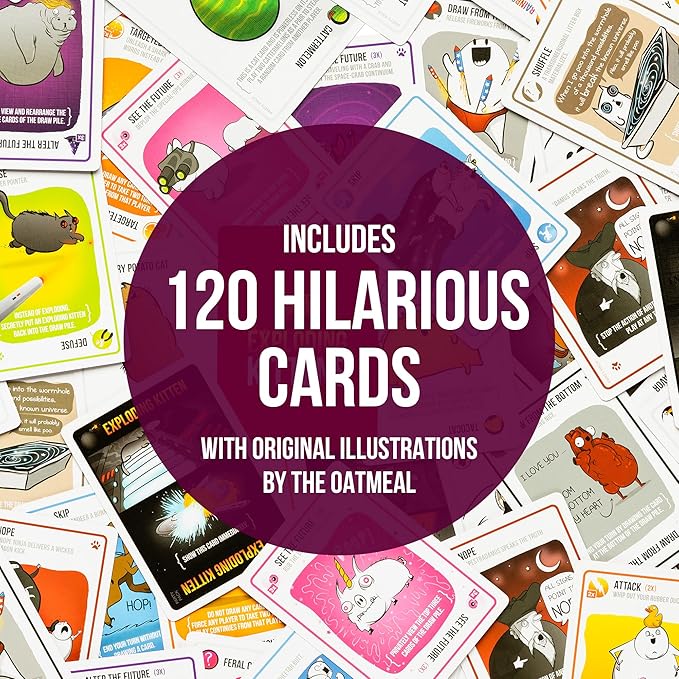 Exploding Kittens Party Pack - 2-10 Players - Ages 7+ - 15 Minutes to Play - Party-Sized High-Stakes Card Game, Ideal for Party, Family Game Night, Fun for Kids and Adults