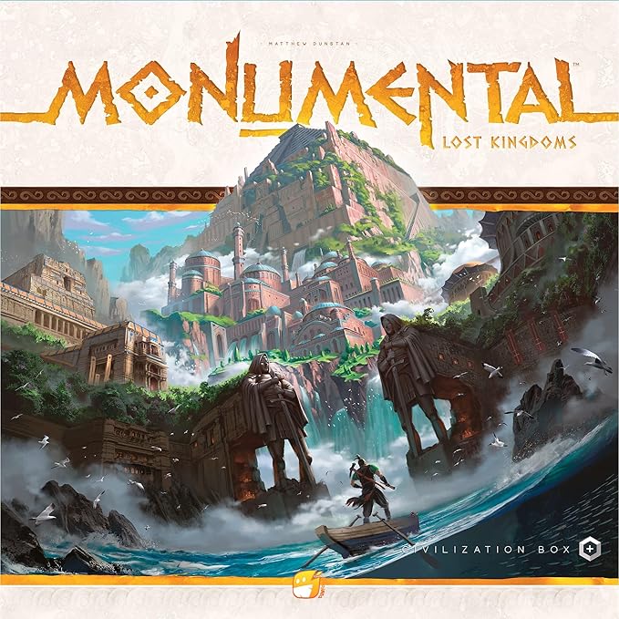 Monumental Lost Kingdoms Expansion - Civilization & Deckbuilding Board Game, Adds a 5th Player, Ages 10+, 1-5 Players, 90-120 Min