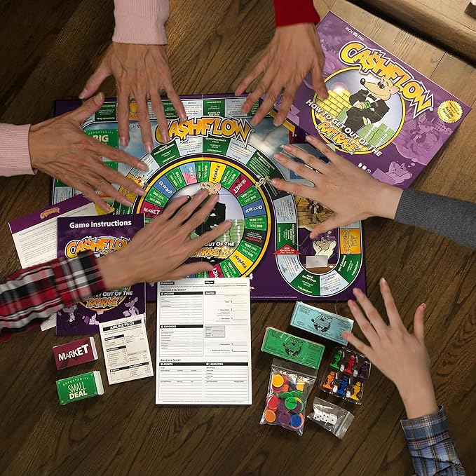 Rich Dad CASHFLOW Board Game, Educational Business & Finance Literacy Game, Ages 14 & Up - Financial Learning Games for Kids, Teens, Adults and Family