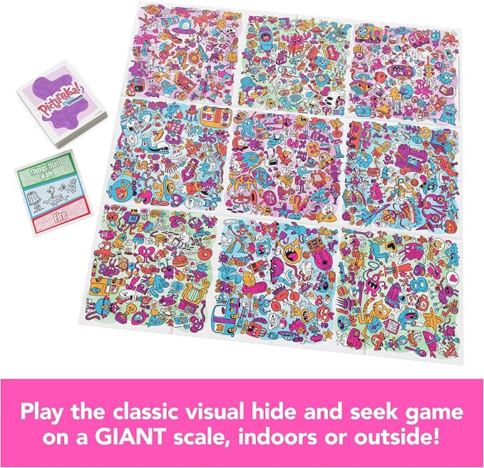 Spin Master Games, Pictureka. Giant Edition, Family Game for Indoor & Outdoor Fun with Big Oversized Board, for Family and Kids, 2-4 Players, Ages 6 & Up