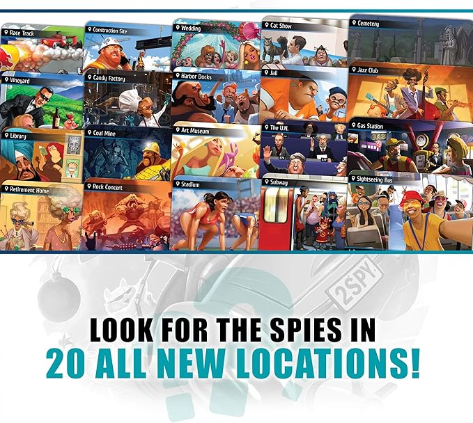 Spyfall 2 - The Perfect Party Game - Find the Spy Before Time Runs Out - Up to 3 to 12 Players - Board Games for Teens and Adults - Ages 13+
