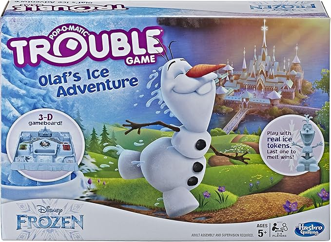 Hasbro Gaming Trouble Game Olaf's Ice Adventure