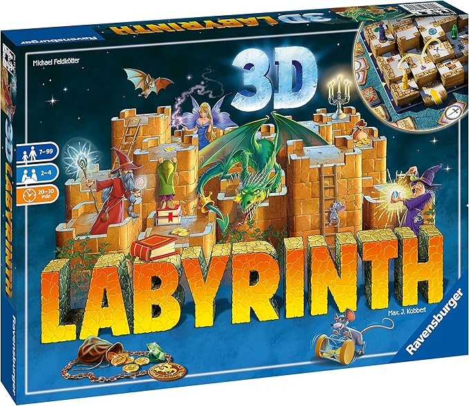Ravensburger 3D Labyrinth Family Board Game | Easy to Learn Puzzle Game | Engaging Brain Teaser for Kids & Adults | Unique Replay Value