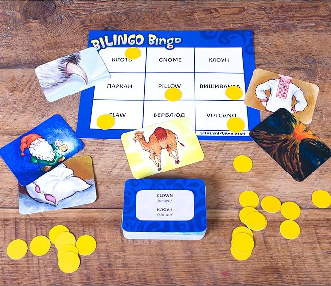 Bilingo Bingo - Bilingual Game English/Ukrainian by Terra Oris