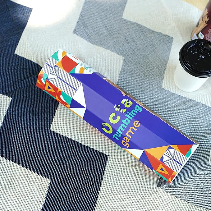 BSIRI Octa Tumbling Tower Game - Wooden Stacking Game, Outdoor Games for Adults and Family, Ideal for Game Night, Home Decor for Living Room, Classroom, Office