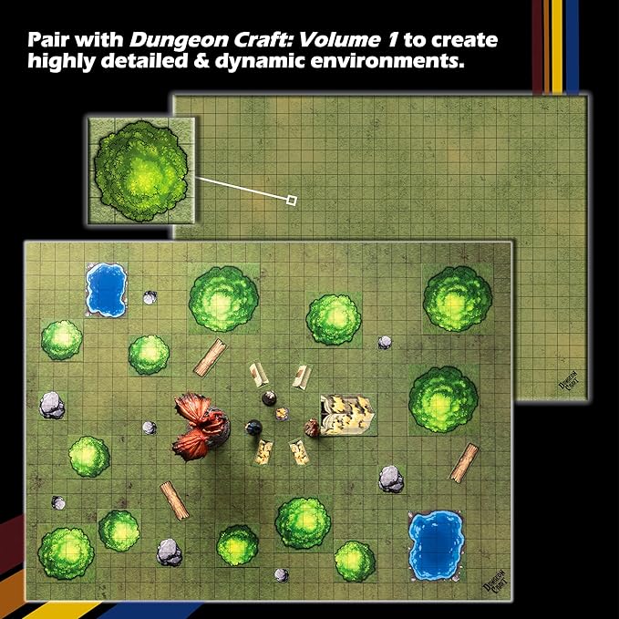 Dungeon Craft RPG & DND Starter Set – Maps Essentials Kit – Set of 4 – Expedition