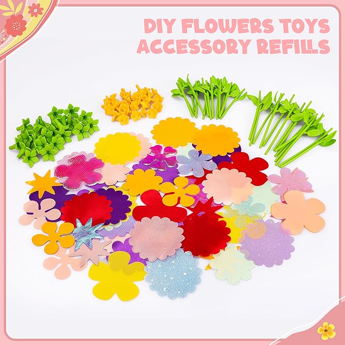 DIY Fabric Flower Bouquets Toys Accessories - Flower Market Toy Accessories - Flower Arts & Crafts Toy Accessories