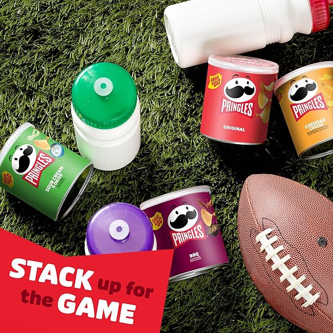 Pringles Potato Crisps Chips, Lunch Snacks, Office and Kids Snacks, Grab N' Go, Variety Pack (16 Cans)