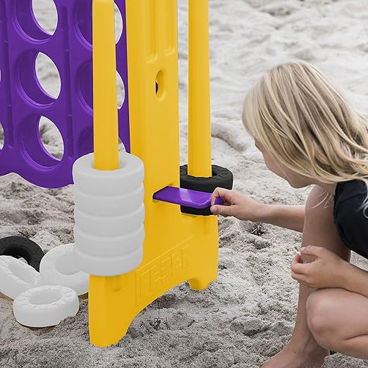 ECR4Kids Jumbo 4-To-Score, Giant Game, Purple/Gold