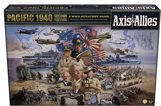 Avalon Hill Axis & Allies Pacific 1940 Second Edition WWII Strategy Board Game, with Extra Large Gameboard, Ages 12 and Up, 2-4 Players