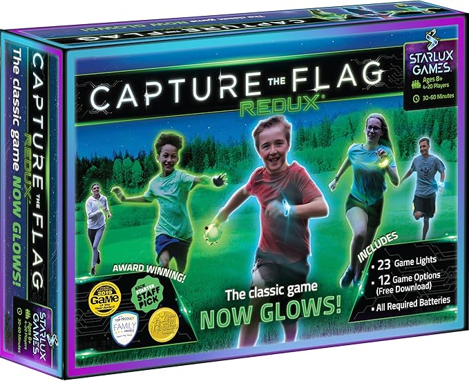 Redux: The Original Glow in The Dark Capture The Flag Game | Ages 8+ | Outdoor Games for Kids and Teens | Glow in the Dark Games | Sports Gifts for Boys | Alternative to Laser Tag Guns & Flag Football