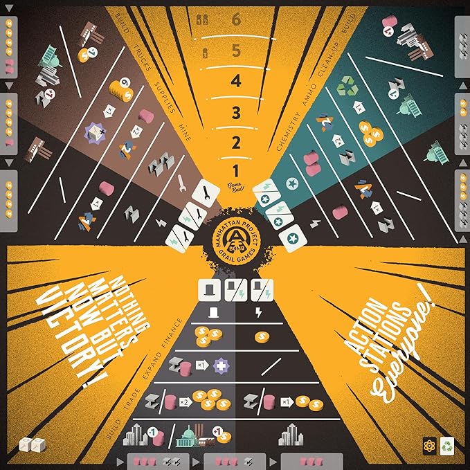 Grail Games Manhattan Project: Warmachine Board Game - Build, Deploy, and Conquer! Strategy Game for Kids & Adults, Ages 12+, 1-4 Players, 30-45 Min Playtime, Made by Grail Games