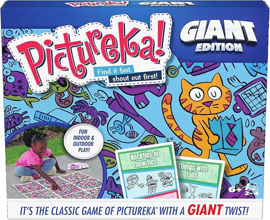 Spin Master Games, Pictureka. Giant Edition, Family Game for Indoor & Outdoor Fun with Big Oversized Board, for Family and Kids, 2-4 Players, Ages 6 & Up