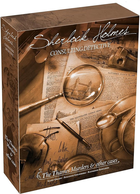 Sherlock Holmes Consulting Detective - The Thames Murders & Other Cases Board Game - Captivating Mystery Game for Kids & Adults, Ages 14+, 1-8 Players, 90 Min Playtime, Made by Space Cowboys
