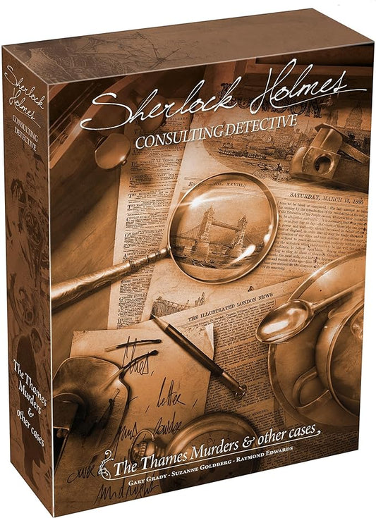 Sherlock Holmes Consulting Detective - The Thames Murders & Other Cases Board Game - Captivating Mystery Game for Kids & Adults, Ages 14+, 1-8 Players, 90 Min Playtime, Made by Space Cowboys