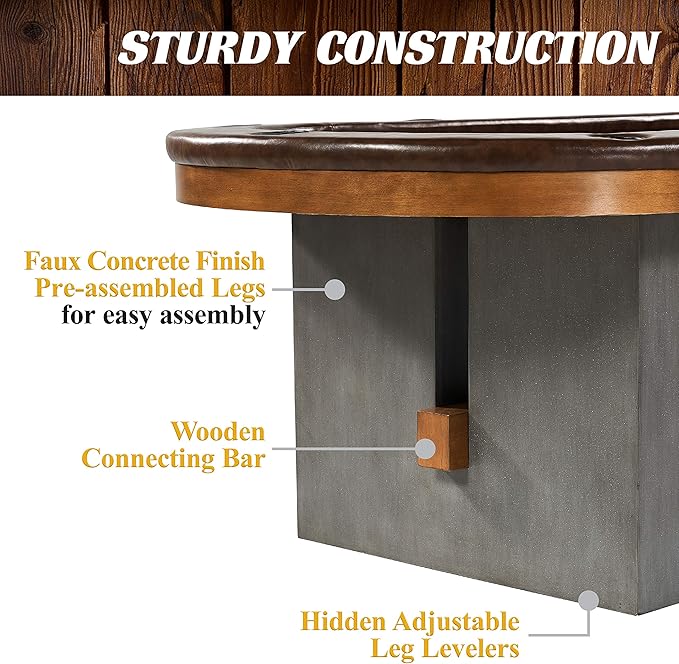 Barrington Poker Multiple Styles Folding Poker Table & Poker Table Top/Dining Table Collection, Durable Padded Rail Tables with Felt Playing Surface, Perfect for Texas Holdem Games