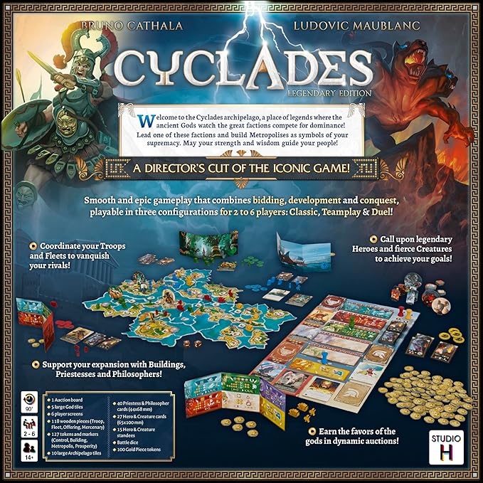 Cyclades | Strategy Game | Ages 14+ | 2 to 6 Players | 60-90 Minutes
