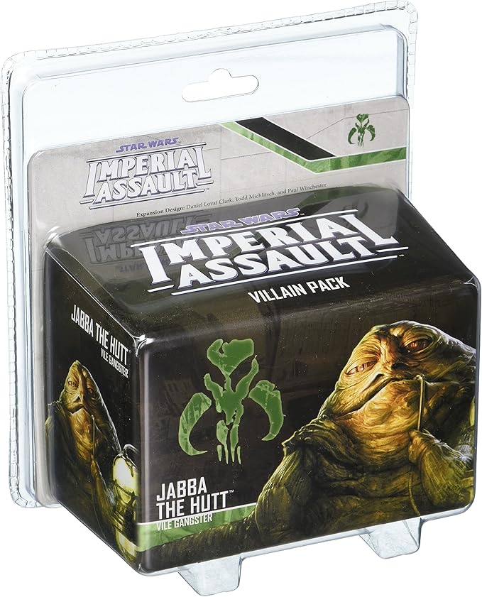 Star Wars Imperial Assault Board Game Jabba the Hutt VILLAIN PACK - Epic Sci-Fi Miniatures Strategy Game for Kids and Adults, Ages 14+, 1-5 Players, 1-2 Hour Playtime, Made by Fantasy Flight Games