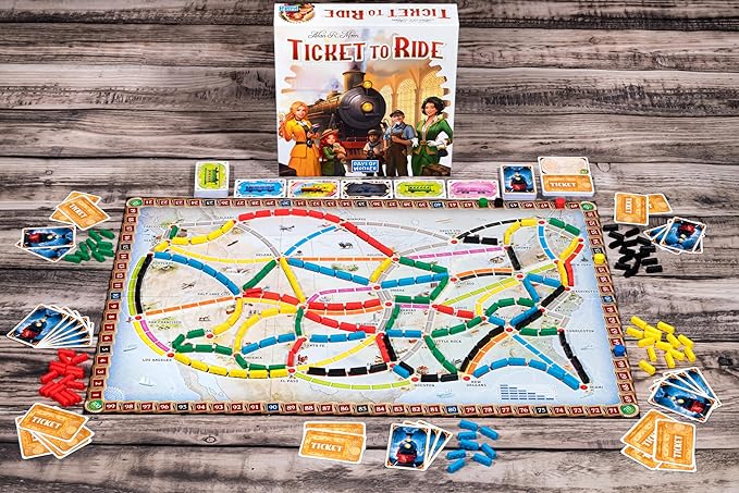 Asmodee Ticket to Ride Board Game (2025 Refresh) - A Cross-Country Train Adventure for Friends and Family, Strategy Game for Kids & Adults, Ages 8+, 2-5 Players, 30-60 Minute Playtime