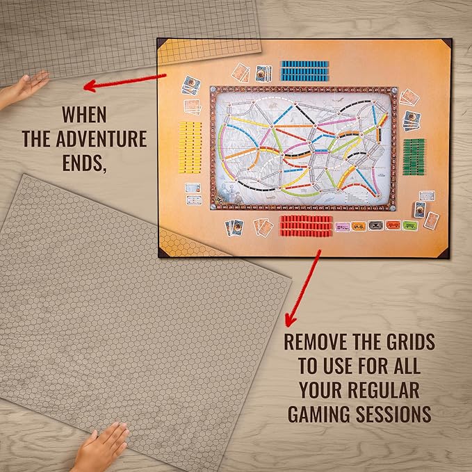 da Vinci's Room 2-in-1 DND Battle Map and 4 Foot Rubber Game Mat 48x36 inches with Dry Erase Square or Hex Grid - DND Battle Mat, D&D Map for D&D, Board Games, TTRPGs and Other Tabletop Games