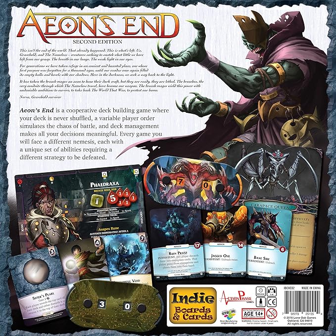 Aeon's End 2e - Cooperative Deck Building Card Game for Game Night, 1 – 4 Players Teens, 14+ and Adults - Science Fiction & Fantasy Strategy Board Game - 60 Min Play Time - Indie Boards and Cards