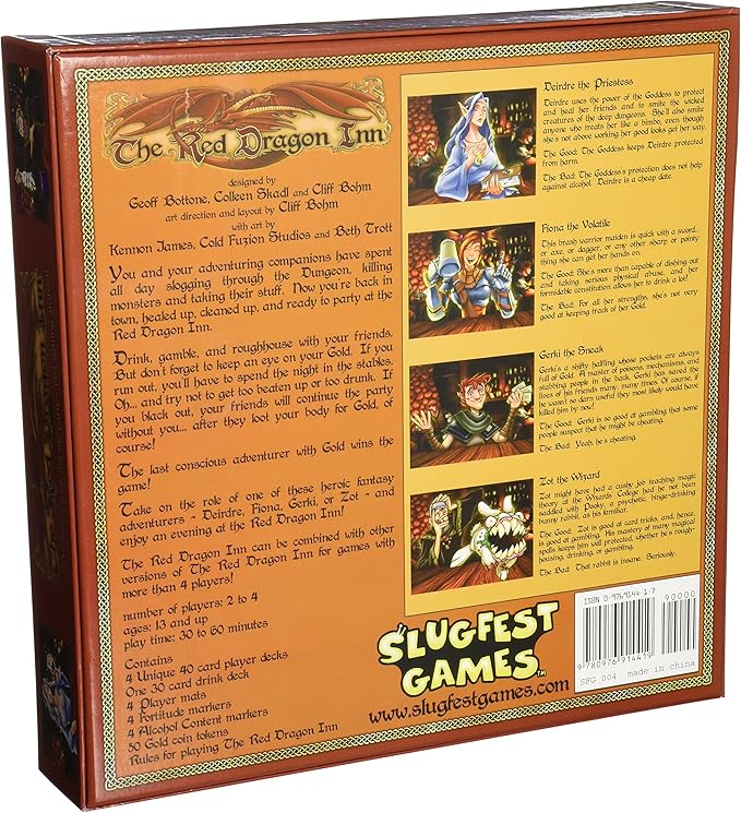Red Dragon Inn, Strategy Board Game, Base Game, Compatible with Any of the Expansions, 30 to 60 Minute Play Time, 2 to 4 Players, For Ages 13 and up