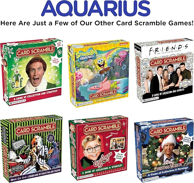 AQUARIUS Christmas Vacation Card Scramble Board Game- Fun Family Party Game for Kids, Teens & Adults - Entertaining Game Night Gift - Officially Licensed Merchandise