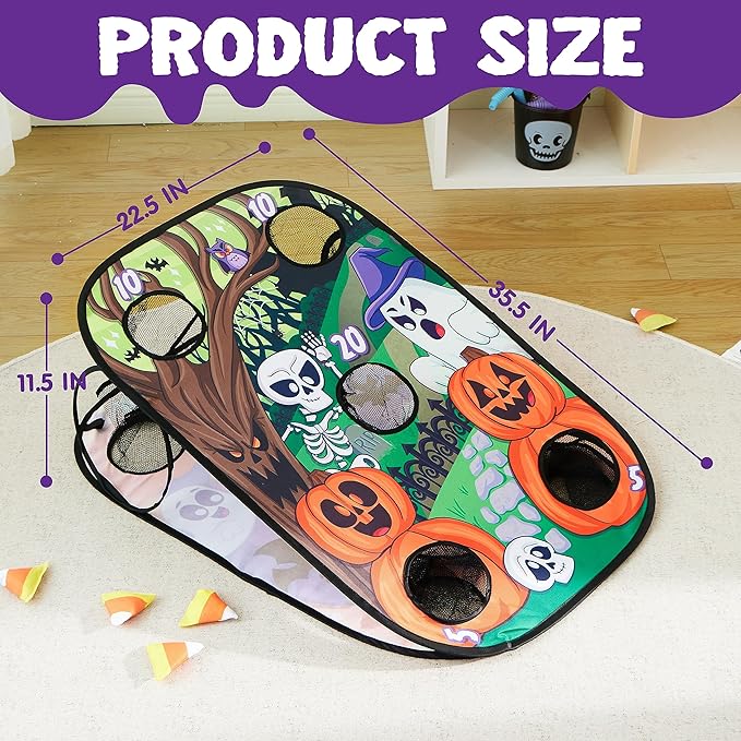 JOYIN Halloween Toss Game Board with Bean Bag for Kids Outdoor Toys, Halloween Party Favor, Beach Yard Outdoor Activities, Family Party Supplies，Camping Outside Play Toy