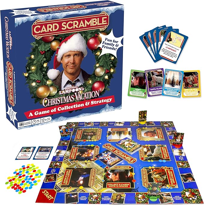 AQUARIUS Christmas Vacation Card Scramble Board Game- Fun Family Party Game for Kids, Teens & Adults - Entertaining Game Night Gift - Officially Licensed Merchandise