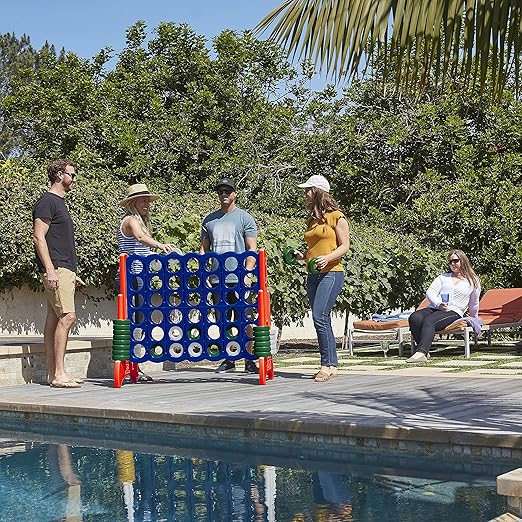 ECR4Kids Jumbo 4-to-Score, Giant Game, Blue/Orange