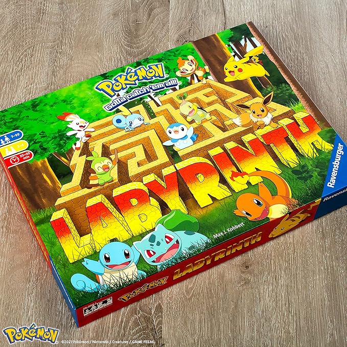 Ravensburger Pokemon Labyrinth - A Fun Family Board Game and Pokémon Toy for Kids & Adults | Age 7 & Up | Great Pokémon Gift | Engaging Gameplay | High Replay Value | 2-4 Players