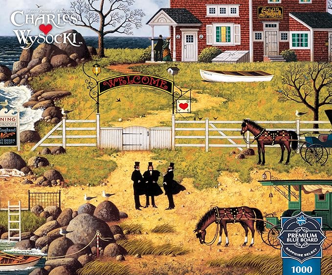 Buffalo Games - Sapphire Select - Charles Wysocki - Formulating The Plan - 1000 Piece Jigsaw Puzzle – Challenging & Fun – Blue Core Puzzle Board – Giftable Display Box - Full Size Poster Included